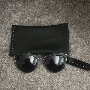 Quay Australia Black My Girl Wayfarer Sunglasses Sleek Design